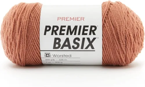 Vista 30 de Premier Yarns Basix, hilo de estambre sólido, hecho de acrílico, hilo ideal para ganchillo y tejido, color blanco, 359 yardas