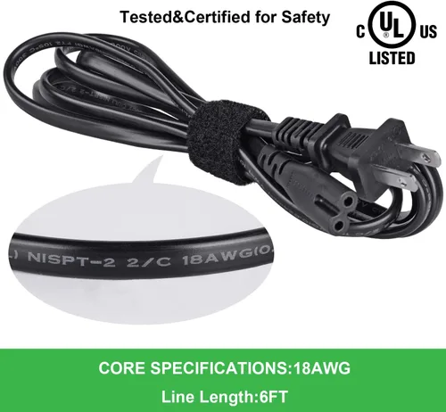 Vista 3 de Cable de alimentación de CA compatible con Sony PS3 PS4 PS5 PSP PSV, Playstation 3 4 Slim, Microsoft Xbox One S Xbox Series S Xbox One X Xbox Series