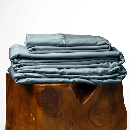 Vista 10 de Olive + Crate Tencel Lyocell - Juego de sábanas tamaño individual de eucalipto, juego de sábanas extralargas, sábanas de Tencel refrescantes