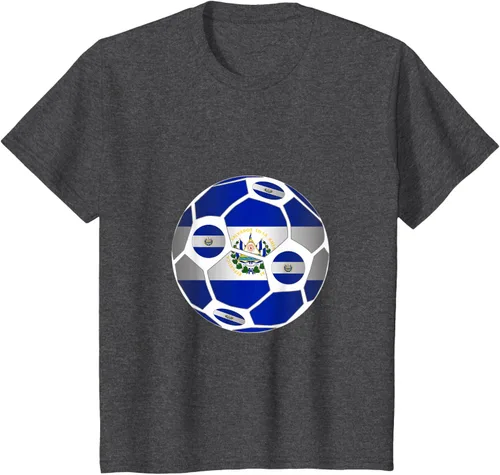 Vista 8 de Bandera de El Salvador balón de fútbol Hombres Mujeres equipo ventilador camisa, Pizarra
