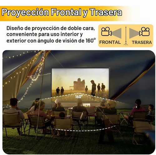 Vista 5 de Pantalla de proyector de 120 pulgadas con soporte para pantalla