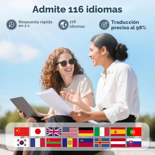 Vista 7 de Gafas de sol inteligentes Bluetooth con traducción y protección UV400