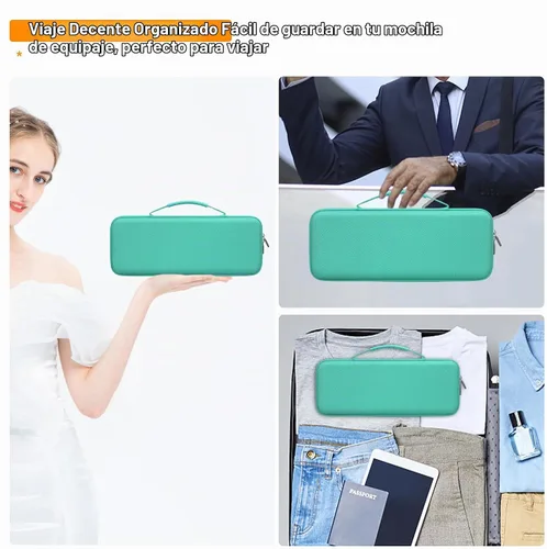 Vista 6 de Elonbo Estuche rígido de transporte para teclado inalámbrico mecánico Logitech POP, portátil, Bluetooth, teclado externo, bolsa de viaje, bolsillo