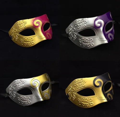 Vista 3 de Máscara unisex retro para mascarada, disfraz de Mardi Gras (paquete de 16)