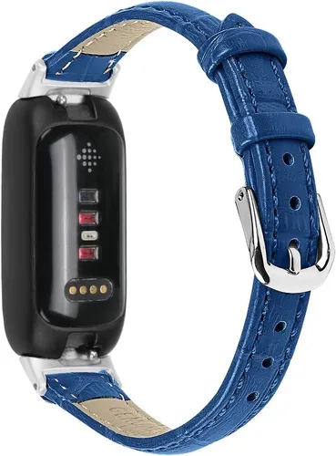 Vista 6 de Band Compatible with Fitbit Inspire 3 Bands Replacement Genuine Leather Wristband Quick Release Straps Watch Bands for Fitbit Inspire 3 Smartwatch