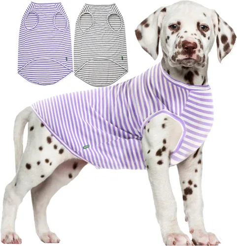 Vista 19 de Camisas Lisas para Perros, Ropa Sólida para Perros, Camiseta Ligera Elástica, Sin Mangas Blanca para Cachorros Chihuahua Gatos Disfraces Pequeños