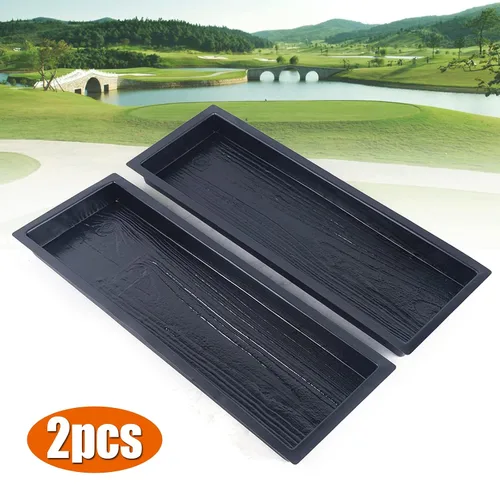 Vista 3 de Paquete de 2 tablas de madera con forma de molde de piedra escalonada, tablero de madera, molde de cemento de hormigón, fabricante de caminata