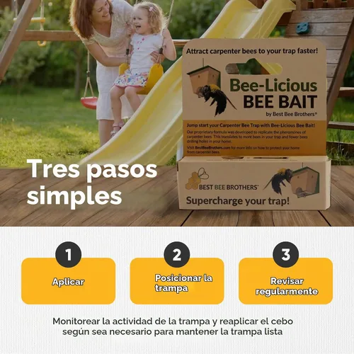 Vista 4 de Best Bee Brothers Bee-Licious - Señuelo de abeja carpintero totalmente 1 Paquete