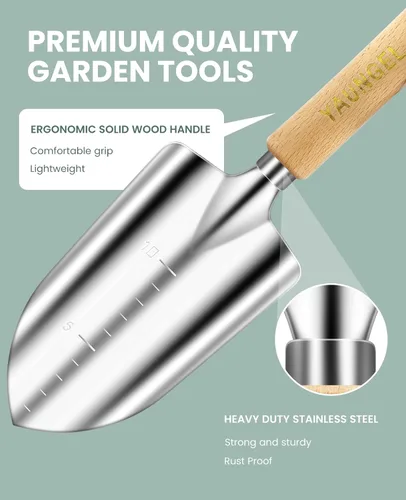 Vista 3 de Juego de herramientas de jardín para mujeres - Kit de 10 piezas de herramientas de jardín de acero inoxidable resistente con mango ergonómico