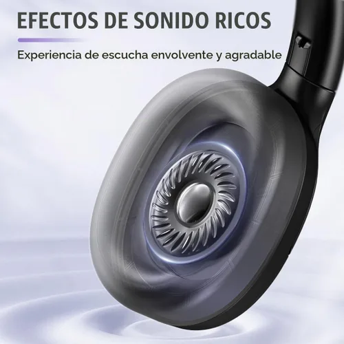 Vista 3 de FIFINE X3 Wireless Bluetooth Headphones with Mic for Music, Calls, Workouts Negro