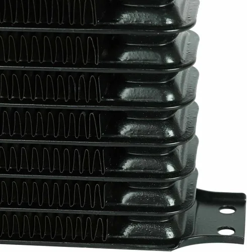 Vista 7 de Radiador universal de 15 filas de radiador de transmisión remota, enfriador de aceite de aluminio con ventilador de refrigeración negro de 7