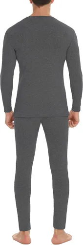 Vista 3 de Daupanzees Conjunto de ropa interior térmica ultra suave para hombre, elástico, ligero, con forro polar largo