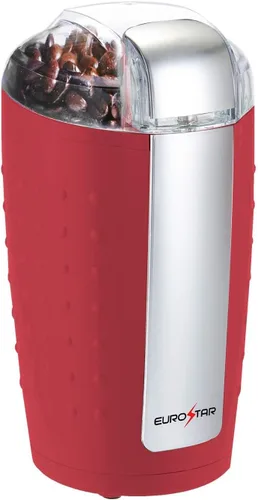Vista 2 de EUROSTAR EG201R - Molinillo de café eléctrico de 3 onzas con cuchillas de acero inoxidable, color rojo