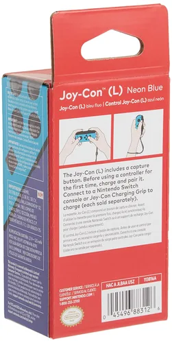 Vista 3 de Nintendo Joy-Con L - Neon Blue - Nintendo Switch