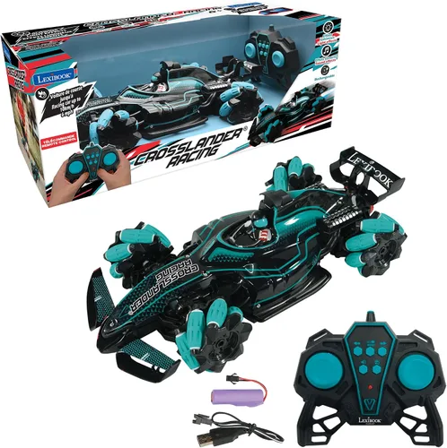 Vista 17 de LEXiBOOK - Crosslander Luminous Terrain Car, control remoto de muñeca, recargable, kit de acción electrónica, blanco/naranja