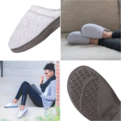 Vista 3 de isotoner Zuecos bordados para mujer, Blanco