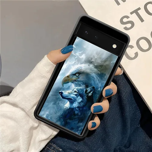 Vista 817 de Compatible con Google Pixel 4A 5G Mobile Case Creative Acrylic Panel trasero Silicona Protección Grip especialmente diseñado para Google Pixel 4A 5G