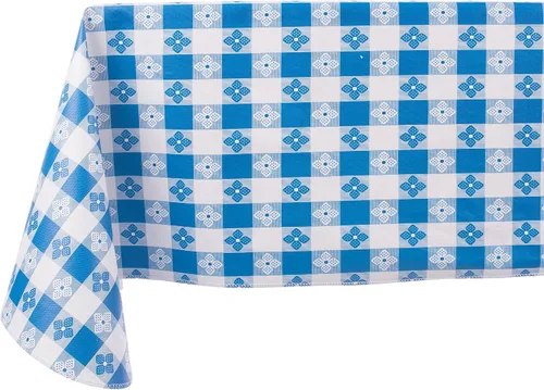 Vista 9 de Yourtablecloth - Mantel de vinilo a cuadros, con parte trasera de franela, para restaurantes, picnics, bistró, comedor interior y exterior Blanco