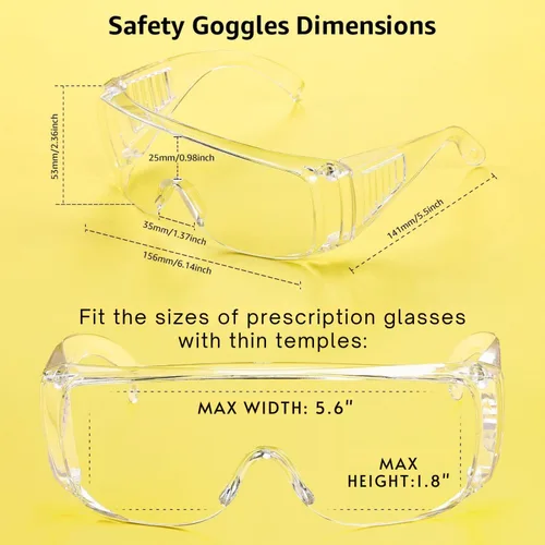Vista 7 de Ansi Z87.1 Ansi Z87.1 - Gafas de seguridad antivaho para hombres y mujeres, gafas de laboratorio resistentes a arañazos e impactos, gafas