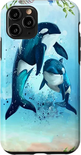 Vista 27 de iPhone 16 Orca Whales Animal Nature Case Men Women Boys Girls Orca Case