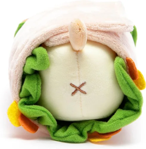 Vista 3 de Anirollz Puppiroll de peluche en atuendo de burrito – Animal de peluche Kawaii con disfraz extraíble – Lindo juguete de peluche blandito, regalo