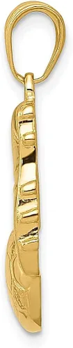 Vista 2 de Collar con dije de zapato de fútbol de oro amarillo de 14 quilates joyería fina deportiva para mujer regalos para ella