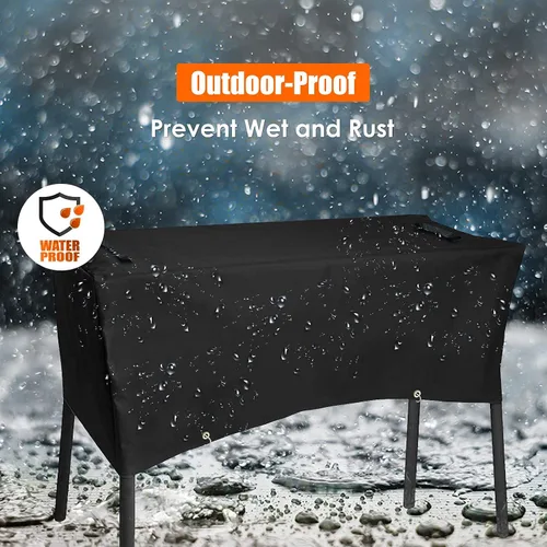 Vista 2 de Grisun Cubierta de patio para estufas Camp Chef de 3 quemadores, impermeable, antidecoloración, funda de estufa de 3 quemadores para PRO90, PRO90X