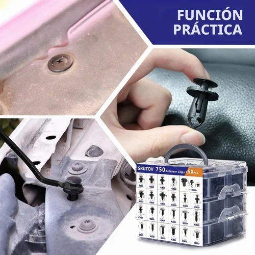 Vista 7 de Clips de Coche Remaches de Plástico Clips Retenedores de Escudo de Parachoques 800PCS Kit de Sujetadores de Árbol de Navidad para Coche Tamaños Más