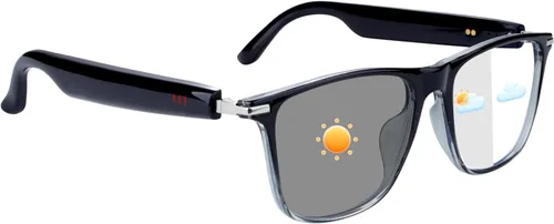 Vista 9 de Lentes inteligentes Bluetooth con altavoces, lentes de sol fotocromáticos Negro