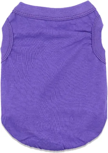 Vista 6 de Paquete de 6 camisetas de Yorkie Clothes lisas para perros, 100% algodón, ropa para cachorros pequeños, camiseta en blanco para perros y gatos, XS