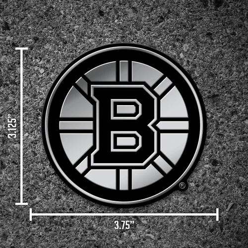 Vista 4 de Rico Industries NHL Boston Bruins Emblema de Auto con Acabado Cromado 3D, Plata