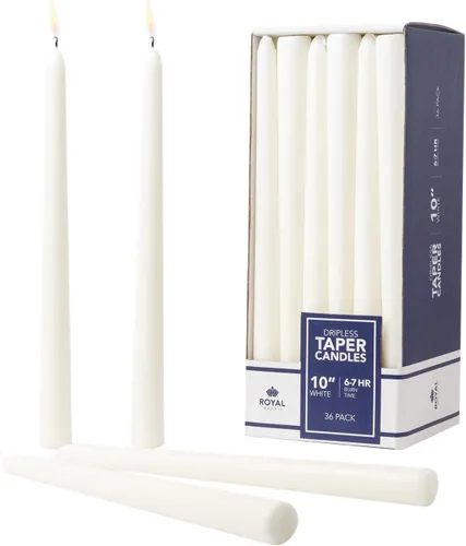Vista 8 de Royal Imports Velas cónicas sin perfume, elegantes de calidad premium, sin goteo y sin humo, velas de cena sumergidas a mano para bodas, vacaciones