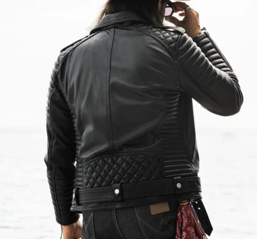 Vista 2 de Chaqueta de moto acolchada negra para hombre Chaqueta de cuero negro para hombre Brando Vintage Riding Moto Jacket XS - 4xL