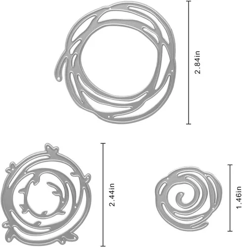 Vista 3 de Troqueles de metal para cortar nido de pájaro, marco circular de nido de pájaro troquelado, plantillas en relieve, molde de plantilla para álbumes