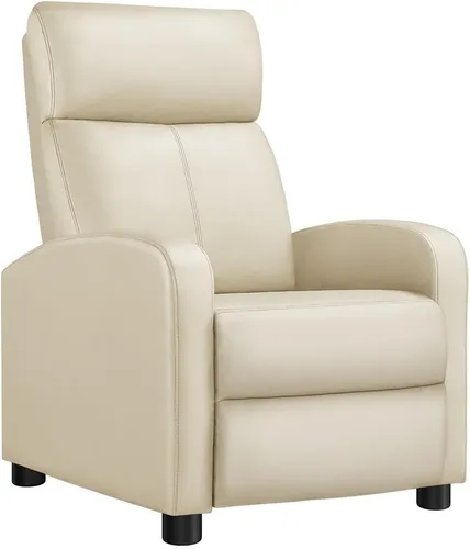 Vista 16 de Yaheetech Silla reclinable de pana para sofá individual, asiento de cine en casa, silla reclinable moderna ajustable para sala de estar, dormitorio