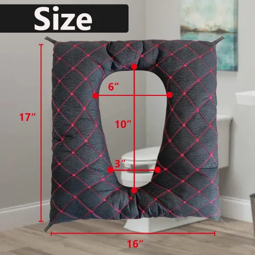 Vista 2 de Cojín de asiento de inodoro para ancianos, almohadilla suave antidecúbito para silla de ruedas, almohadilla de cómoda para lactancia
