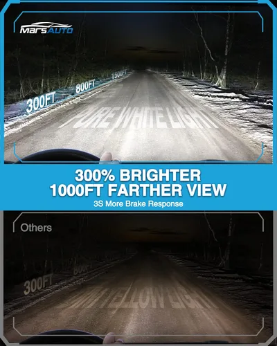 Vista 2 de Marsauto Bombillas HID D3S, xenón súper brillante de 35 W, bombilla HID de luz diurna cómoda de 5000 K (no halógena/LED), instalación de 5 minutos