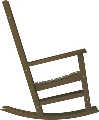 Vista 8 de BizChair Mecedora de poliresina para todo tipo de clima en caoba