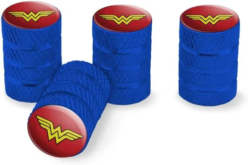 Vista 12 de GRAPHICS & MORE - Tapones para válvulas de llantas con el logotipo clásico de Wonder Woman