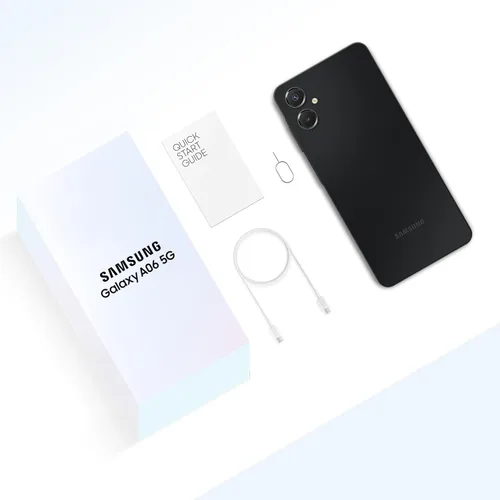 Vista 6 de Samsung Galaxy A06 5G 128GB, 2025 IP54 resistente a salpicaduras, pantalla de 6.7 pulgadas 90Hz, Android 15, modelo internacional desbloqueado