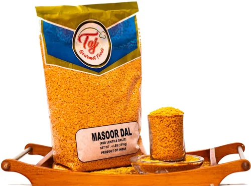 Vista 3 de TAJ Premium Indian Masoor Dal, lentejas rojas (4 libras)