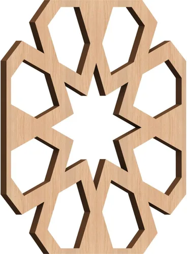 Vista 25 de Jackson Decorative Fretwork Wood Wall Panels, Large, 23 3/8" W x 23 3/8" H x 1/4" T, Cherry