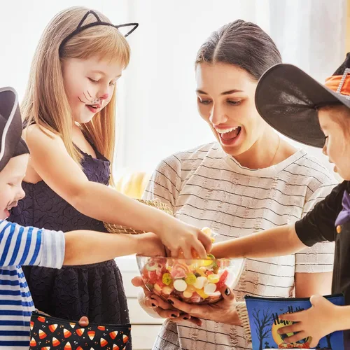 Vista 4 de Reginary 20 bolsas de cosméticos de Halloween, bolsas de regalo para niños, niñas y mujeres, organizador de artículos de tocador
