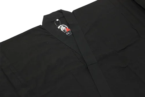 Vista 3 de Edoten Camisa de uniforme japonés Samurai Hakama, color negro, talla M, Negro