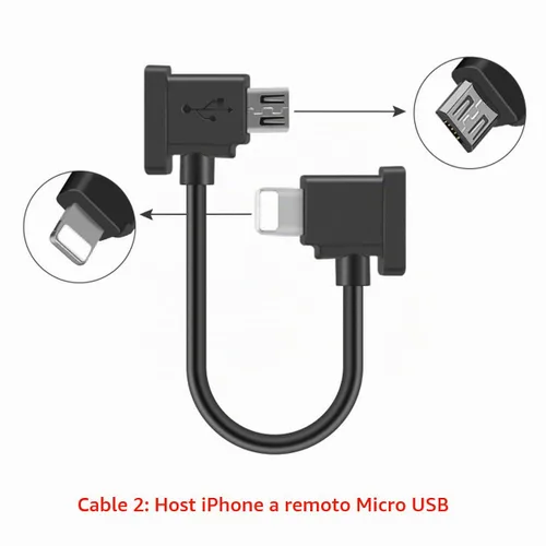 Vista 4 de cablecc 3 unids/set controlador remoto cable de datos tipo C y micro y micro USB para Mavic Pro Platinum Mavic Park RC Accesorios
