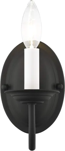 Vista 5 de Livex Lighting 4151-04 Home Basics Aplique de Pared Negro de 1 Luz