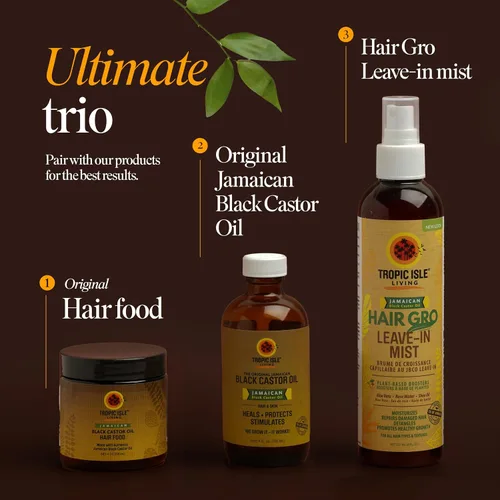 Vista 7 de Tropic Isle Living Aceite de ricino negro jamaicano para el cabello, 4 onzas (paquete de 2) – Fórmula rica en nutrientes para la nutrición del cuero