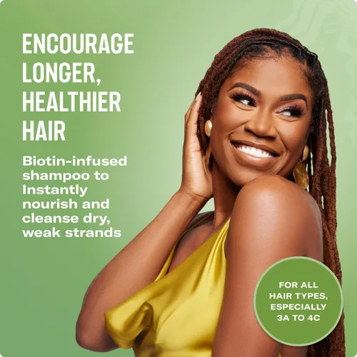 Vista 3 de Mielle Organics - Champú y acondicionador fortalecedor de romero y menta, infundido con biotina, limpia y ayuda a fortalecer el cabello débil