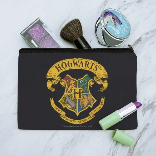 Vista 2 de GRAPHICS & MORE Harry Potter Ilustrated Hogwart's Crest - Bolsa organizadora para cosméticos, Blanco