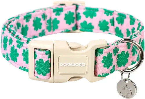 Vista 13 de DOGWONG Collar de perro de San Valentín, collar de perro con estampado de corazones para perros grandes, lindos collares de primavera, hembra